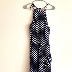 Anna Kaci California Halter Dress Women Size M Sundress Asymmetric Hem Summer